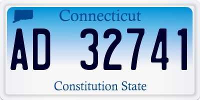 CT license plate AD32741
