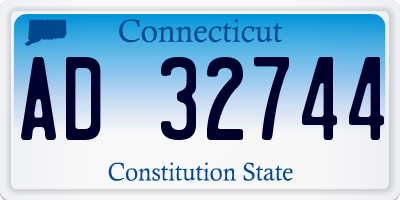 CT license plate AD32744