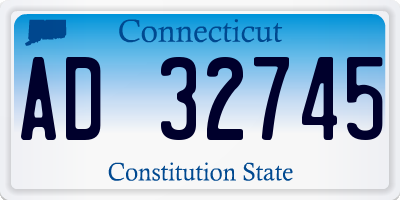 CT license plate AD32745