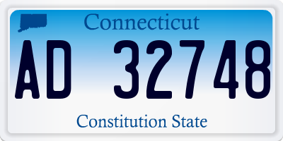CT license plate AD32748