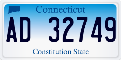 CT license plate AD32749