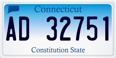 CT license plate AD32751