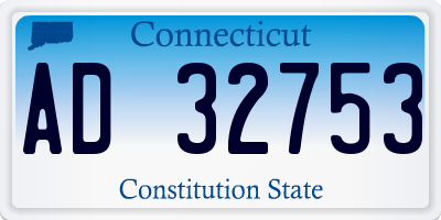 CT license plate AD32753