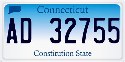 CT license plate AD32755