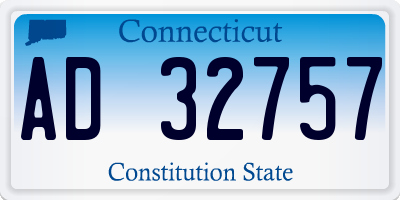 CT license plate AD32757