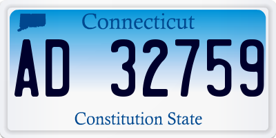 CT license plate AD32759