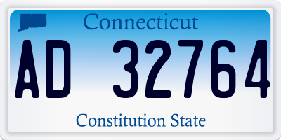 CT license plate AD32764