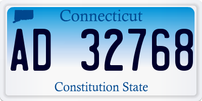 CT license plate AD32768
