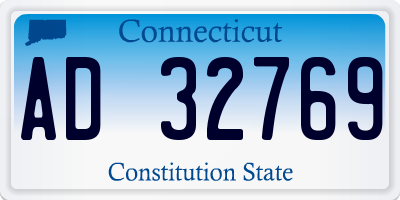 CT license plate AD32769