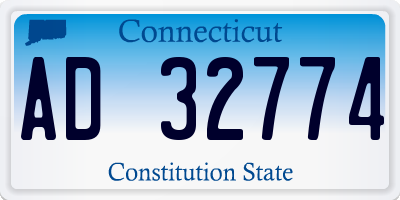 CT license plate AD32774