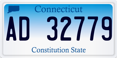 CT license plate AD32779