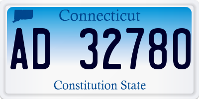 CT license plate AD32780