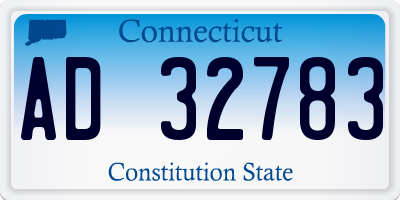 CT license plate AD32783