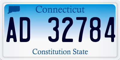 CT license plate AD32784