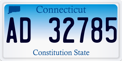 CT license plate AD32785