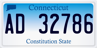 CT license plate AD32786