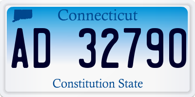 CT license plate AD32790
