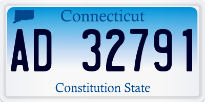 CT license plate AD32791
