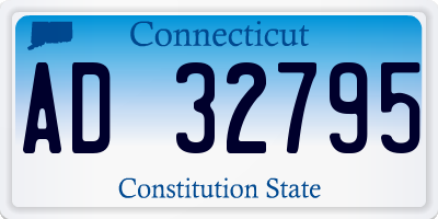 CT license plate AD32795