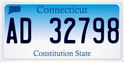 CT license plate AD32798