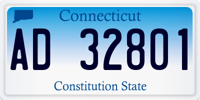 CT license plate AD32801