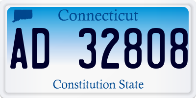 CT license plate AD32808