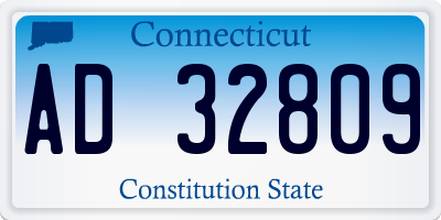 CT license plate AD32809