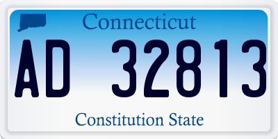 CT license plate AD32813