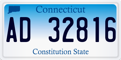 CT license plate AD32816