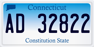 CT license plate AD32822