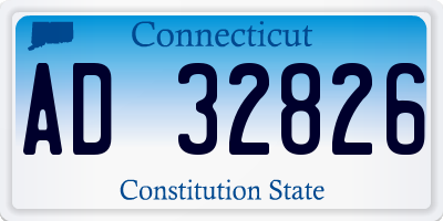 CT license plate AD32826
