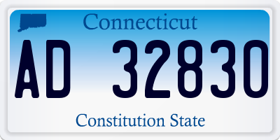CT license plate AD32830