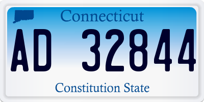 CT license plate AD32844