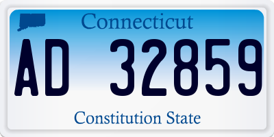 CT license plate AD32859