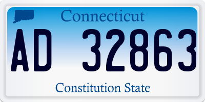 CT license plate AD32863