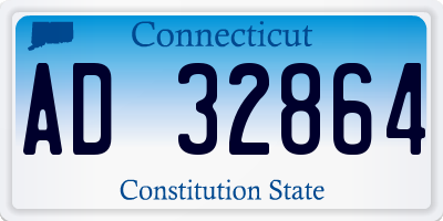 CT license plate AD32864