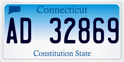 CT license plate AD32869