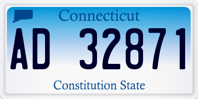 CT license plate AD32871