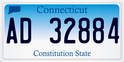 CT license plate AD32884