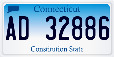 CT license plate AD32886