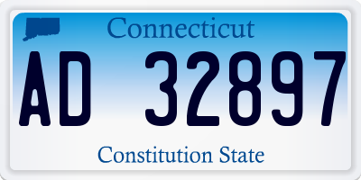 CT license plate AD32897