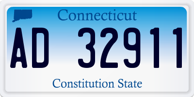 CT license plate AD32911