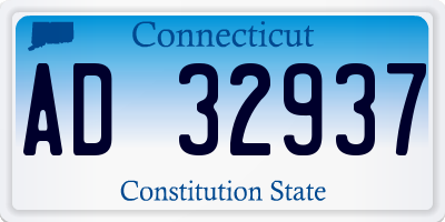 CT license plate AD32937