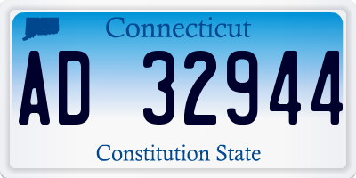 CT license plate AD32944
