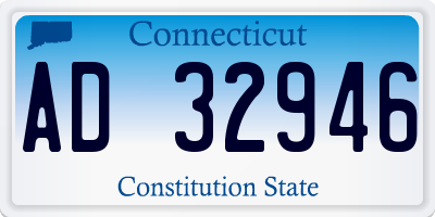 CT license plate AD32946