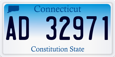 CT license plate AD32971