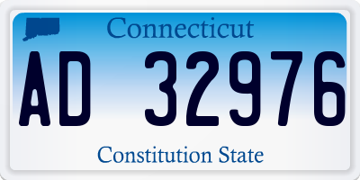 CT license plate AD32976