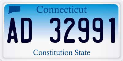 CT license plate AD32991
