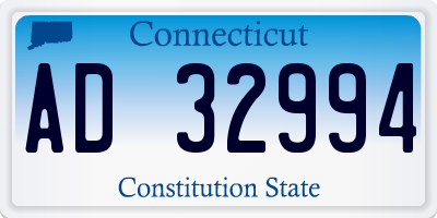 CT license plate AD32994