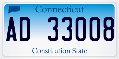 CT license plate AD33008